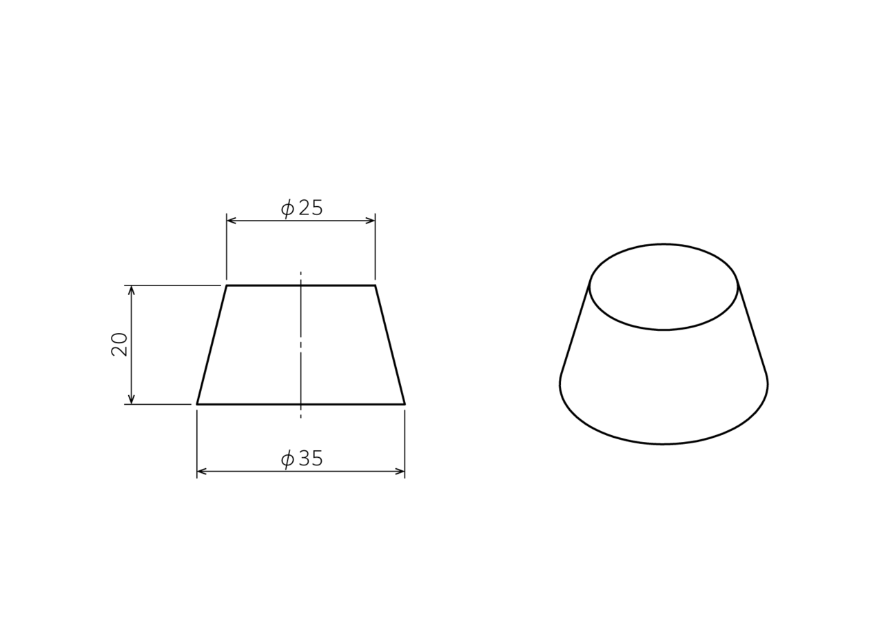 ゴム栓 小 図面